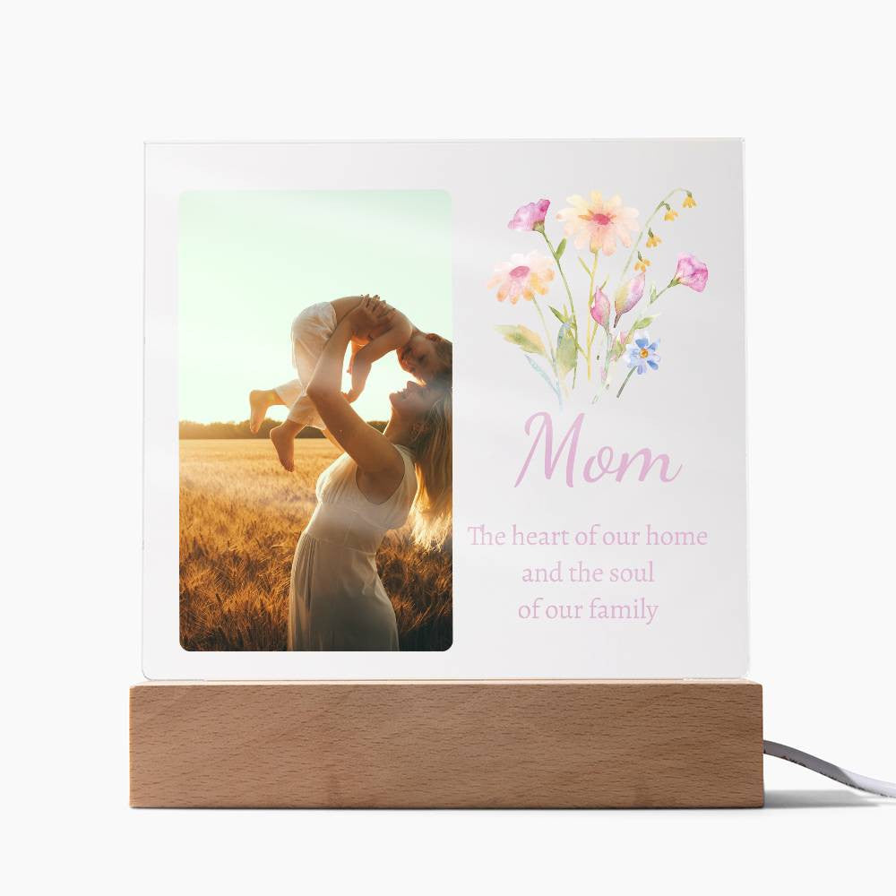 Mom the heart of our family plaque