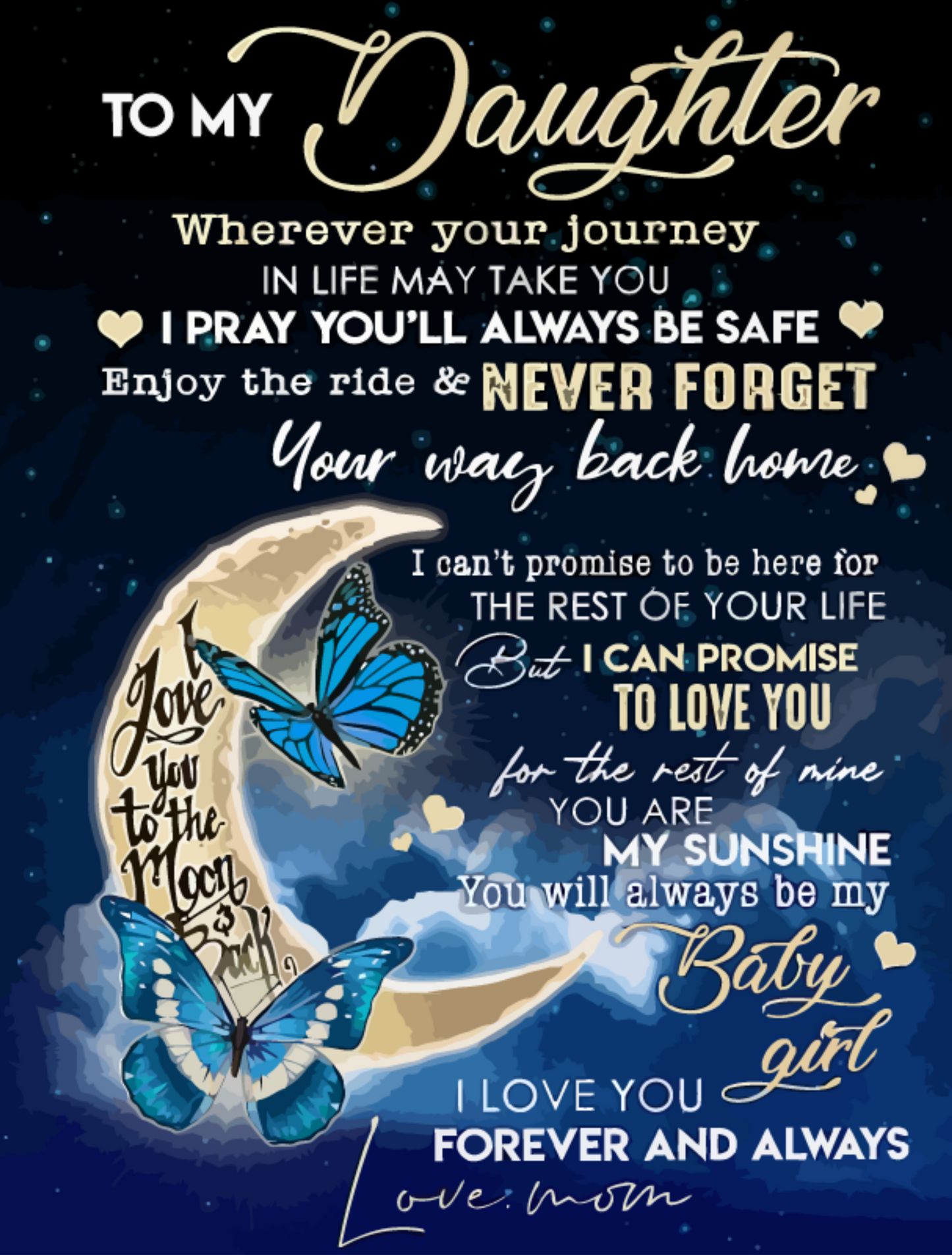 To my Daughter I Never Forget Blanket