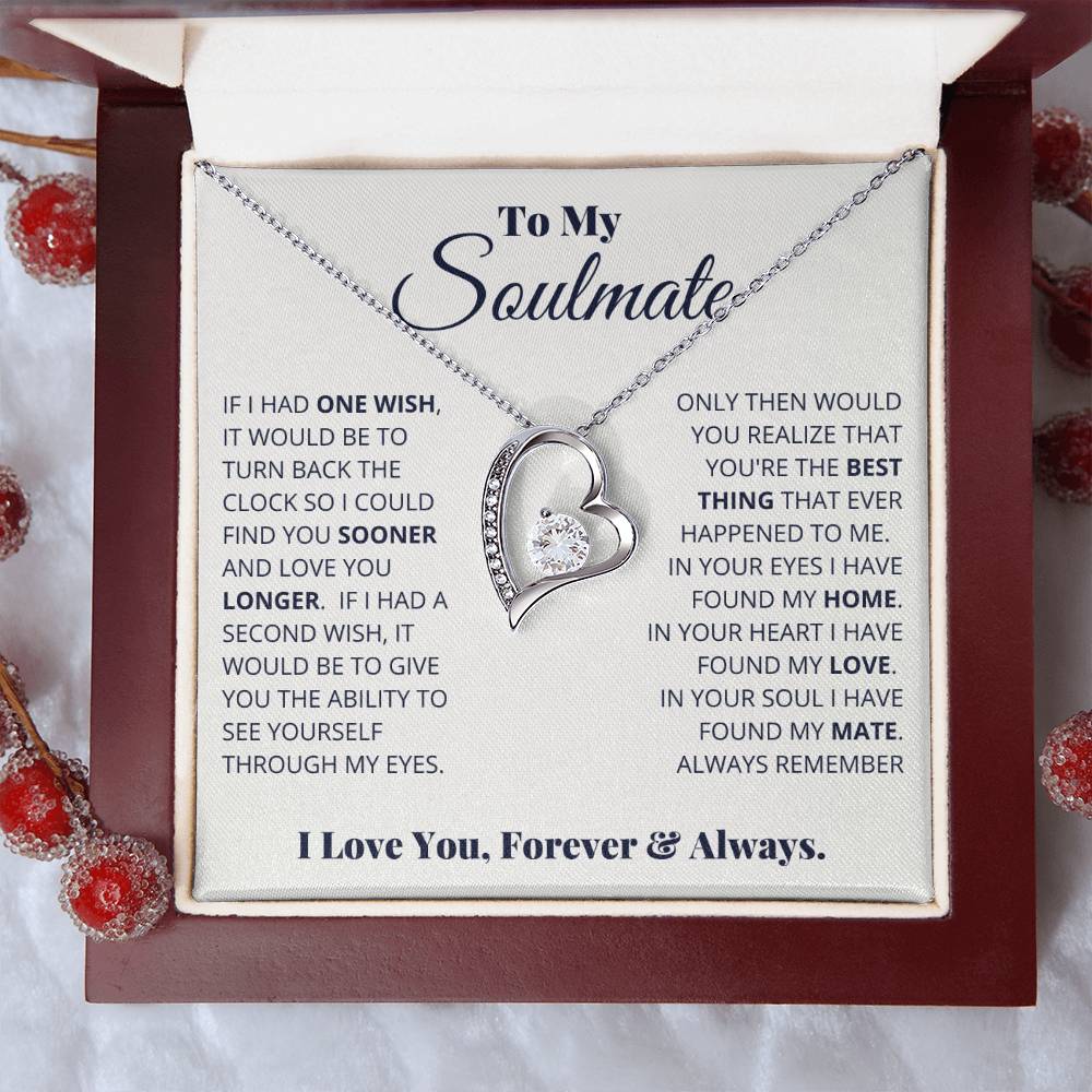 To my Soulmate love knot necklace