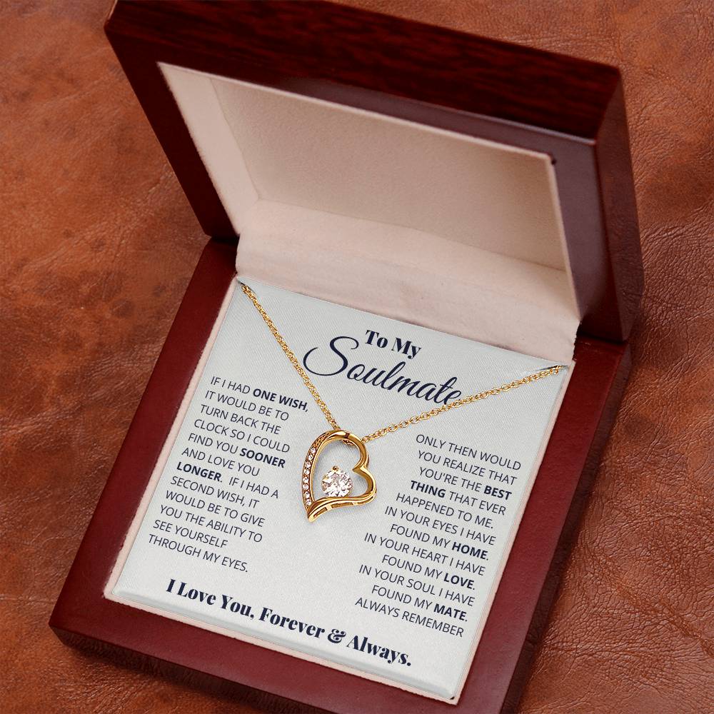 To my Soulmate love knot necklace