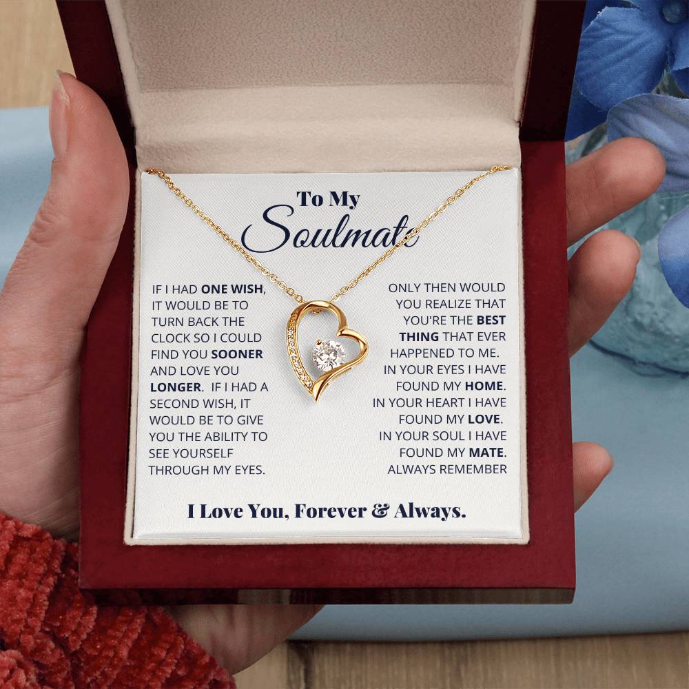 To my Soulmate love knot necklace