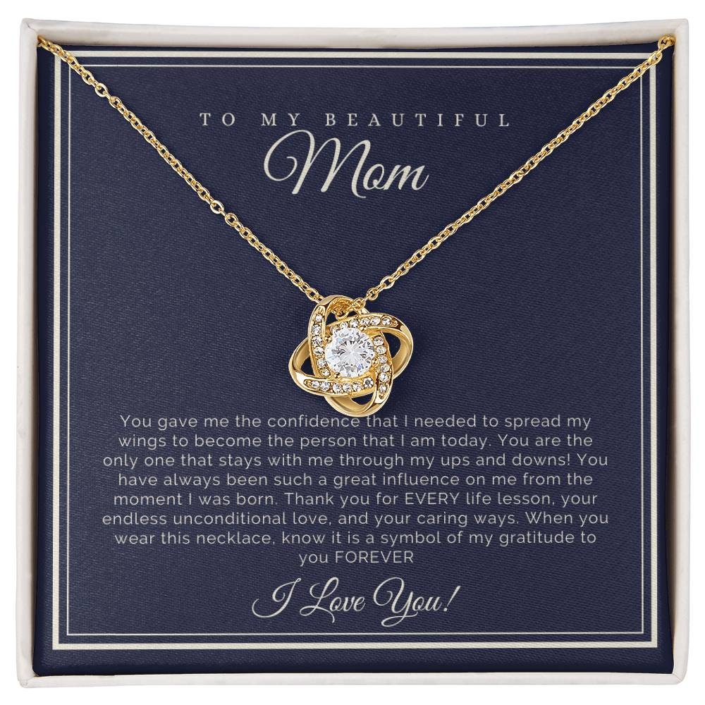To my Beautiful Mom | Love knot necklace