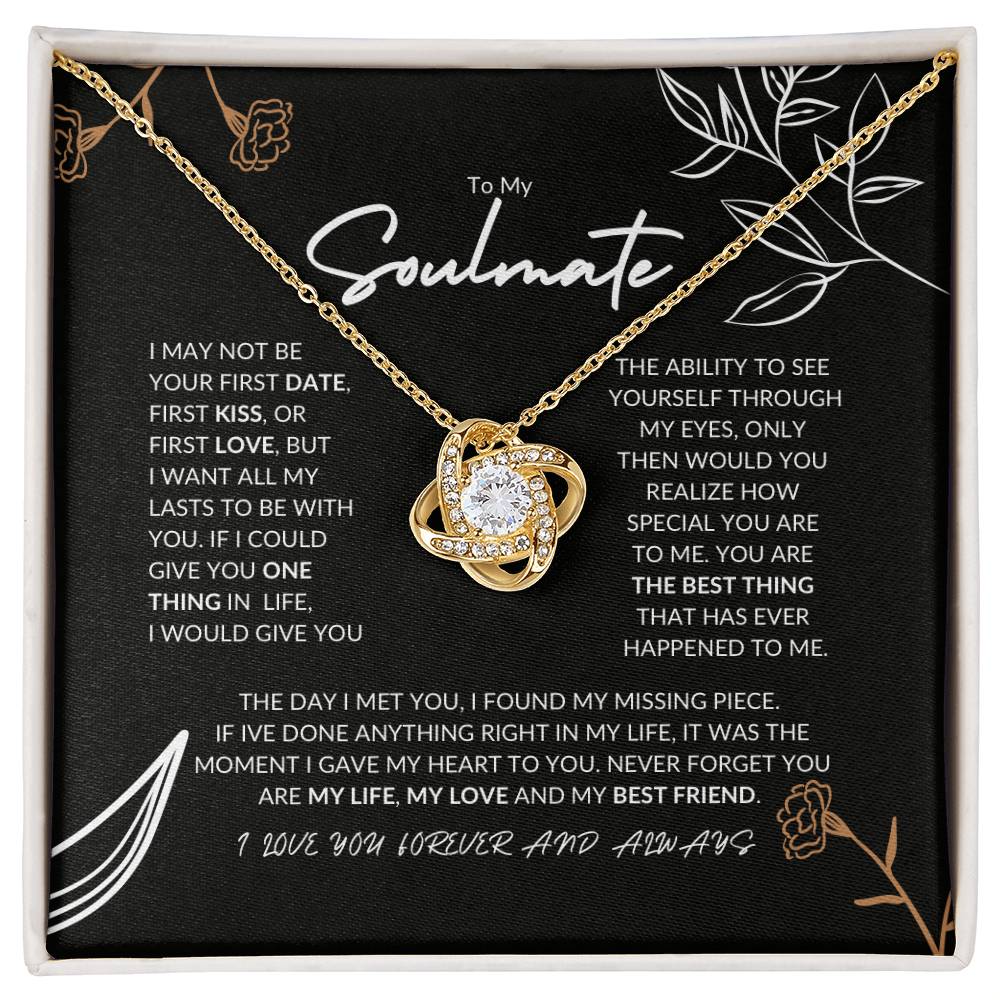To my Soulmate | love knot necklace