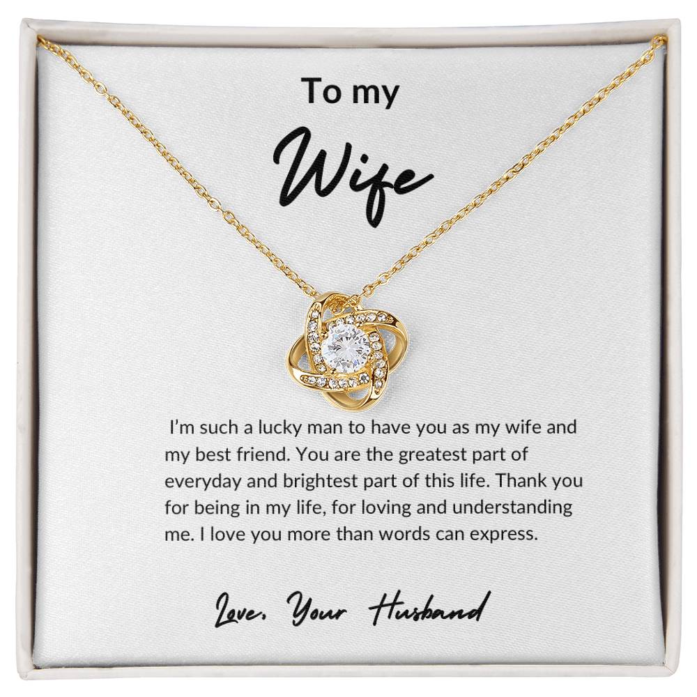 To my wife | love knot necklace