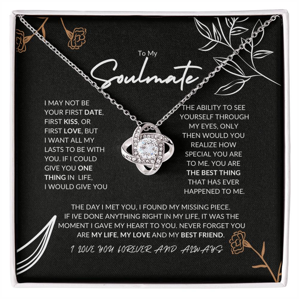 To my Soulmate | love knot necklace