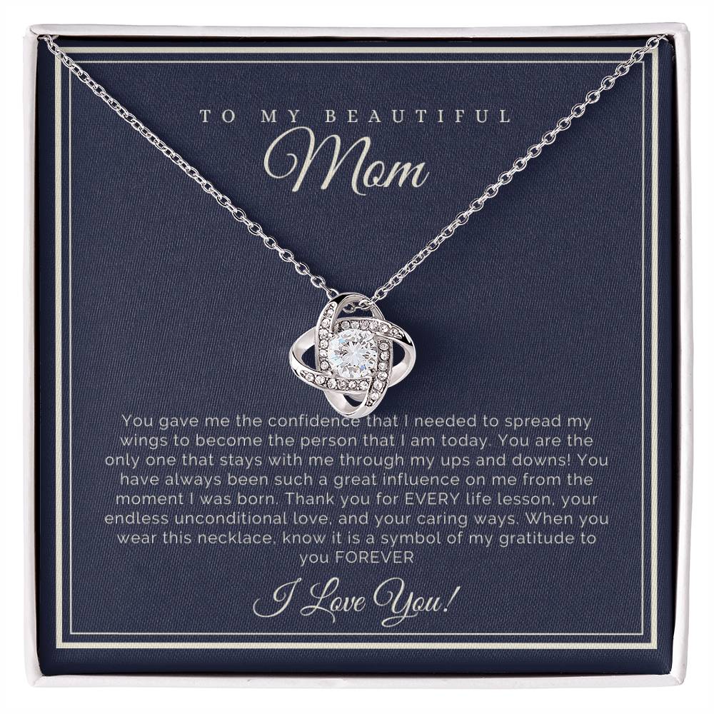 To my Beautiful Mom | Love knot necklace
