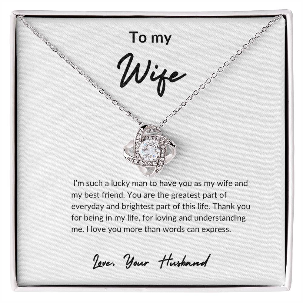 To my wife | love knot necklace