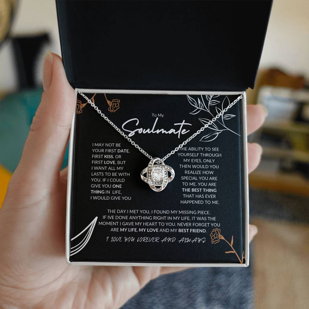 To my Soulmate | love knot necklace