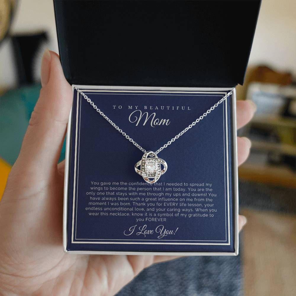 To my Beautiful Mom | Love knot necklace