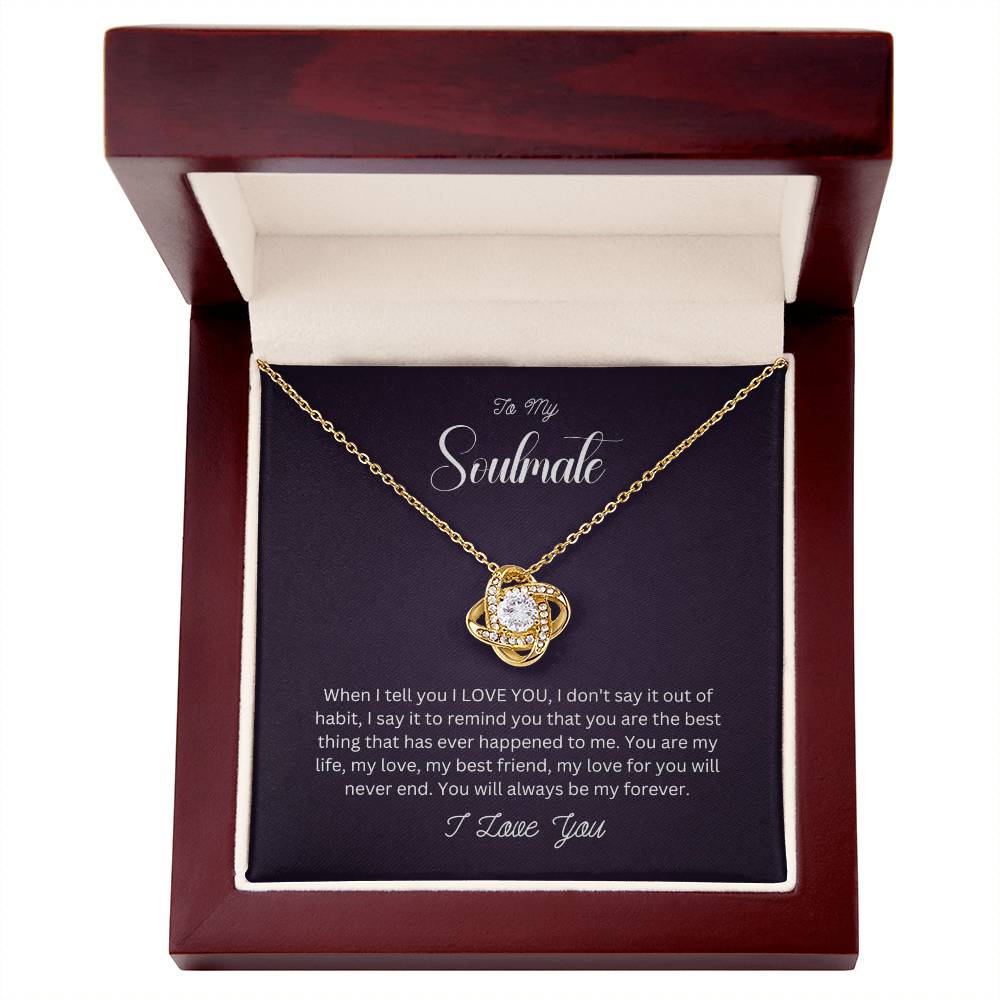 To my Soulmate | Love knot necklace