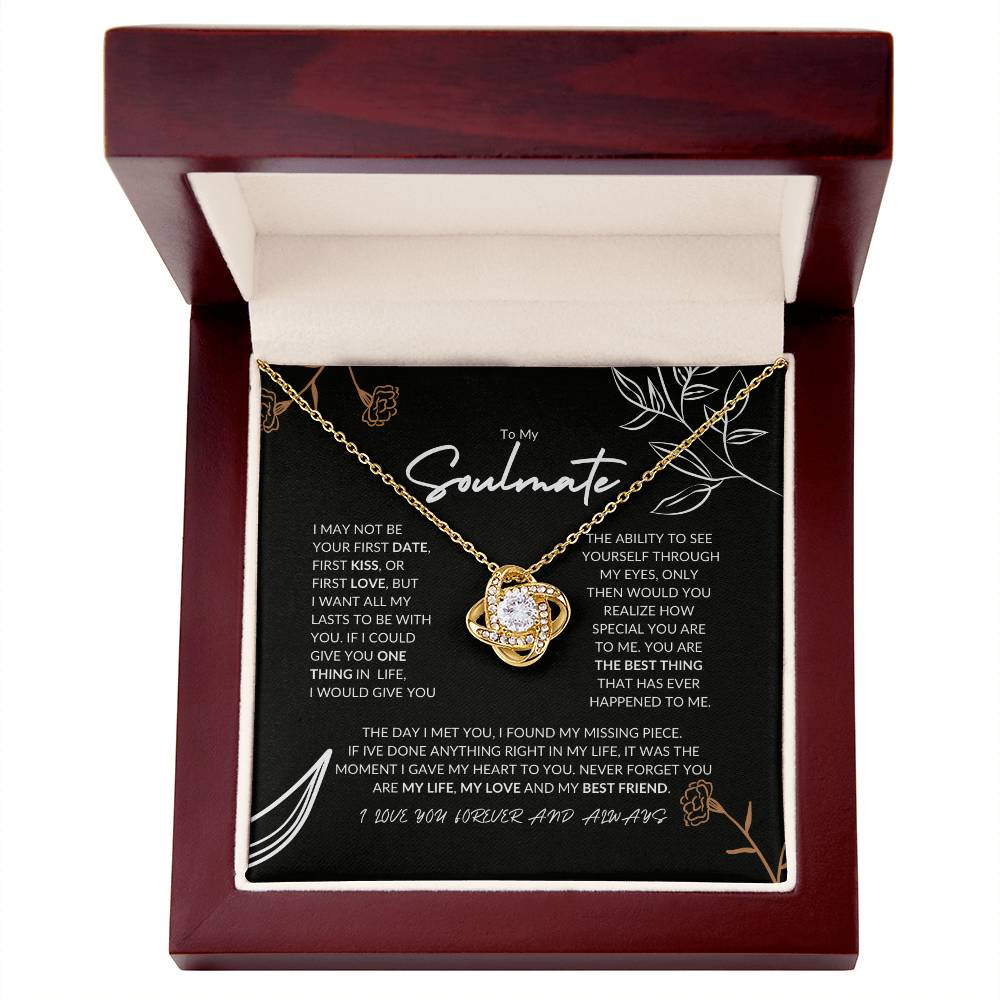 To my Soulmate | love knot necklace