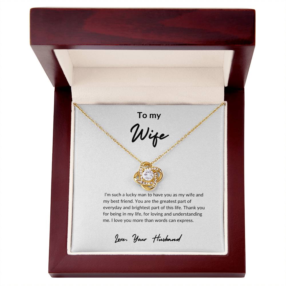 To my wife | love knot necklace