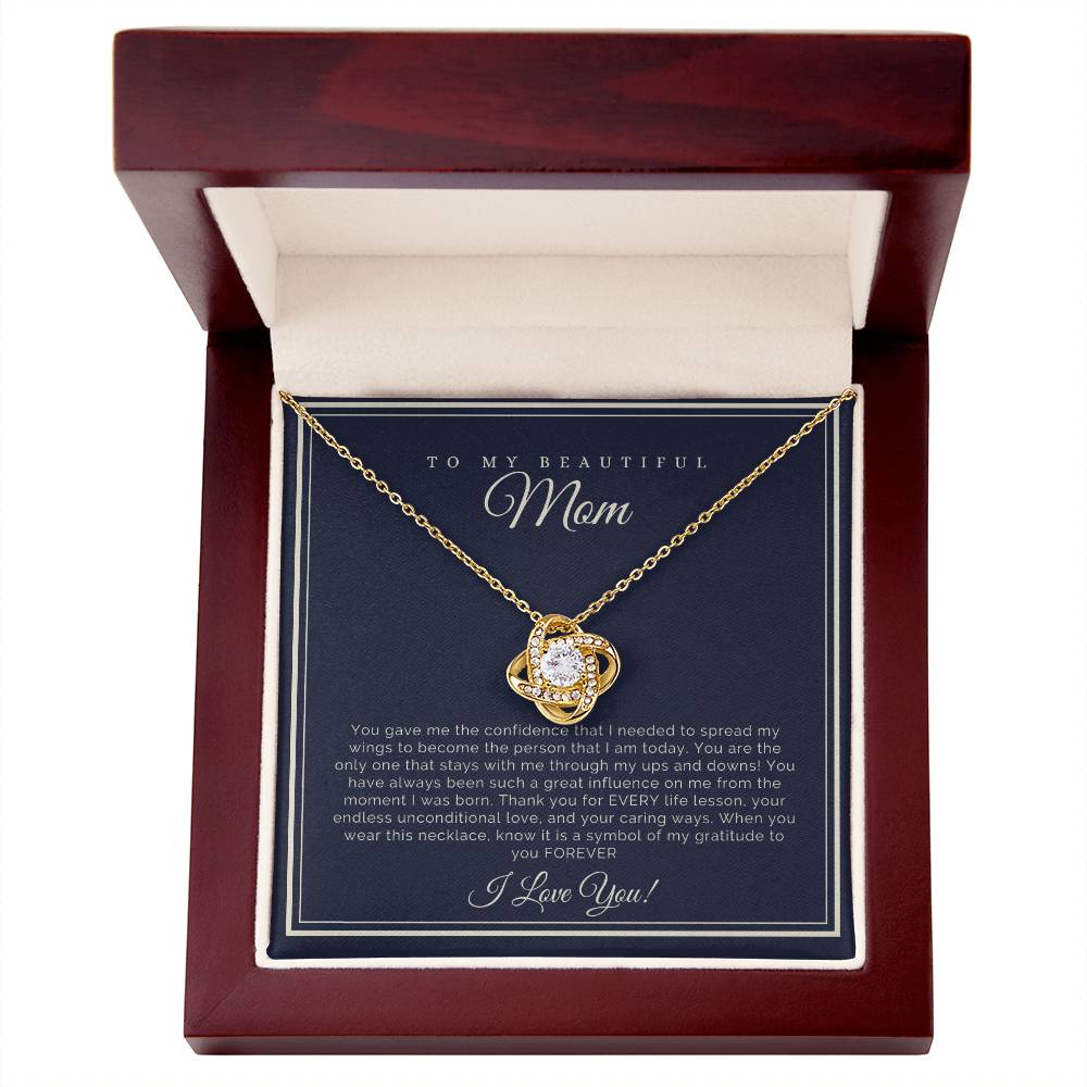 To my Beautiful Mom | Love knot necklace