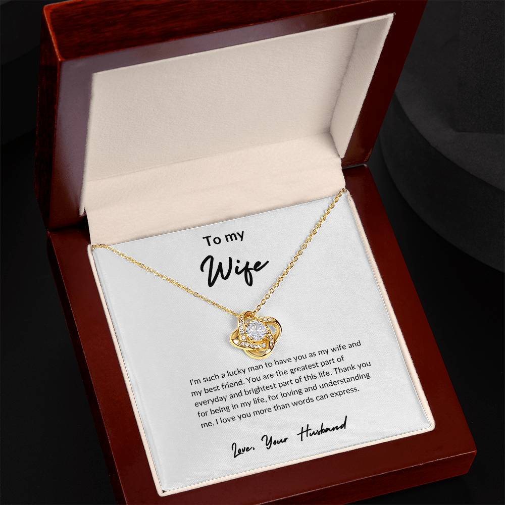 To my wife | love knot necklace
