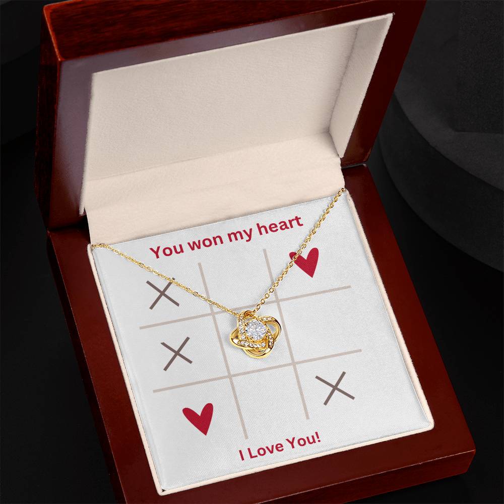 You won my heart | Love knot necklace