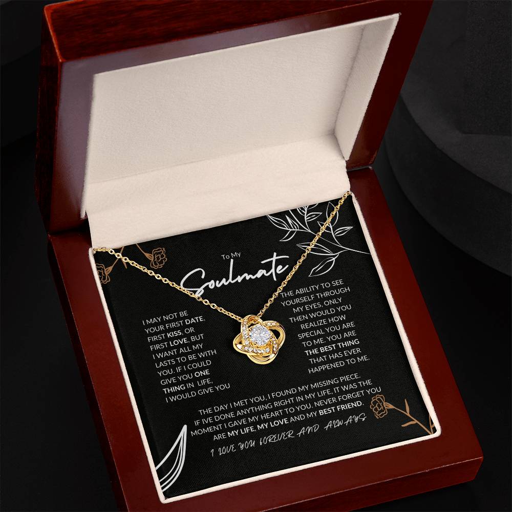 To my Soulmate | love knot necklace