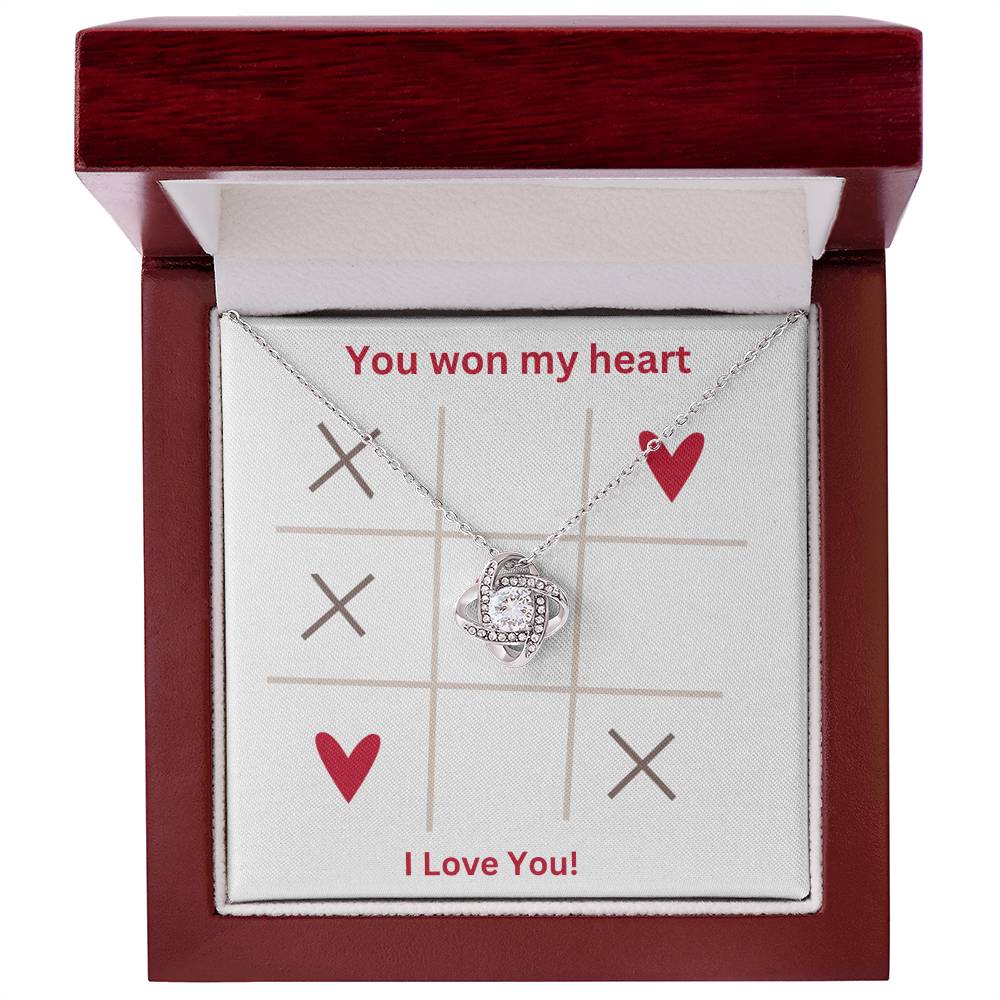 You won my heart | Love knot necklace