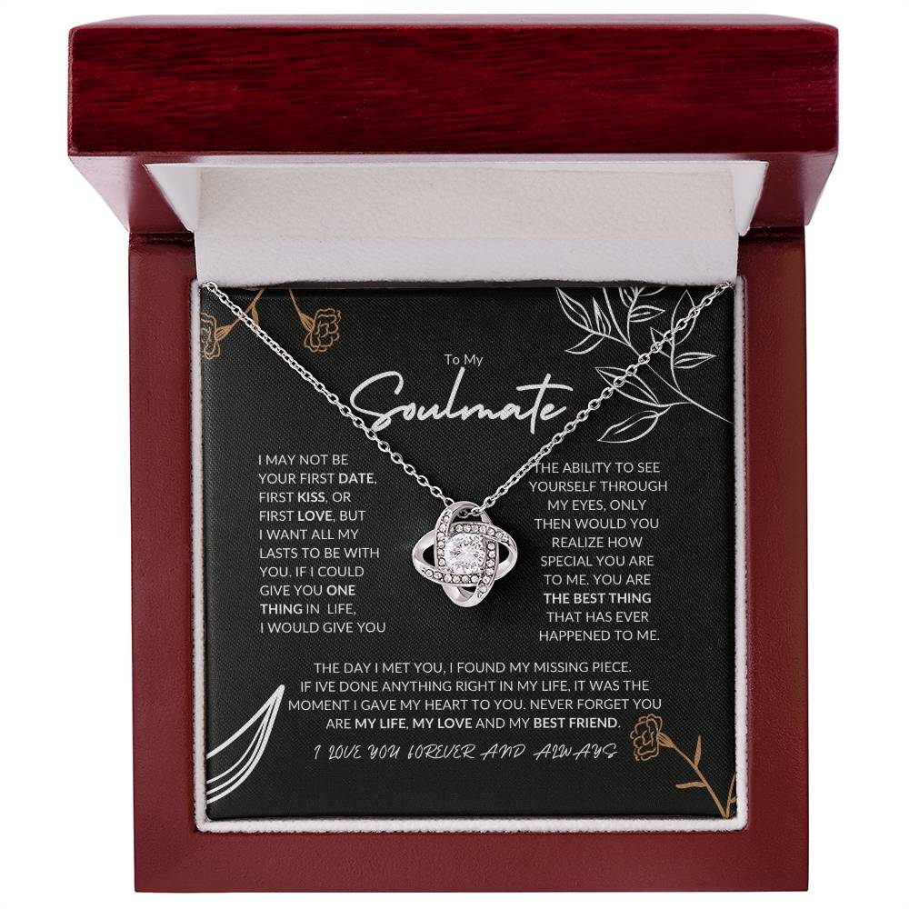 To my Soulmate | love knot necklace