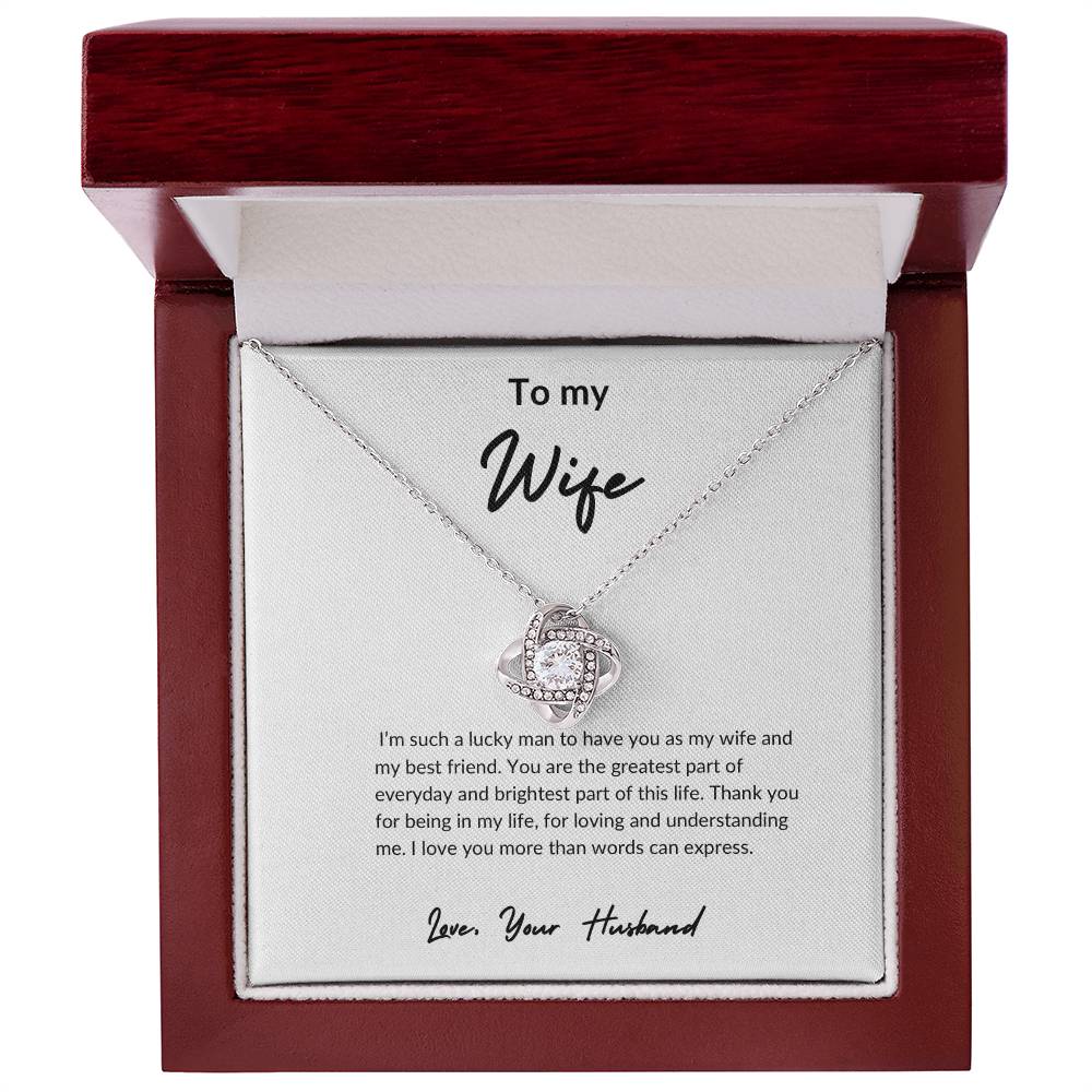To my wife | love knot necklace