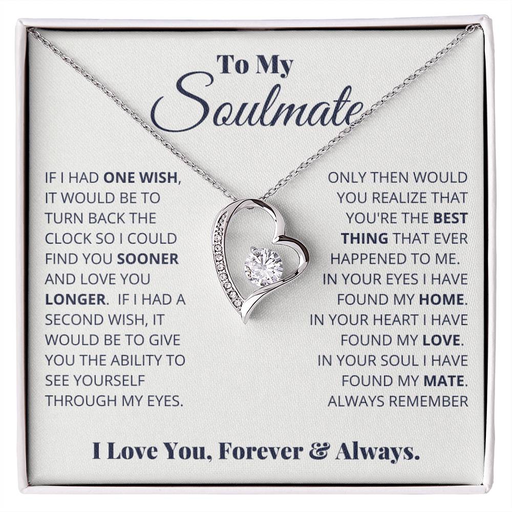 To my Soulmate love knot necklace