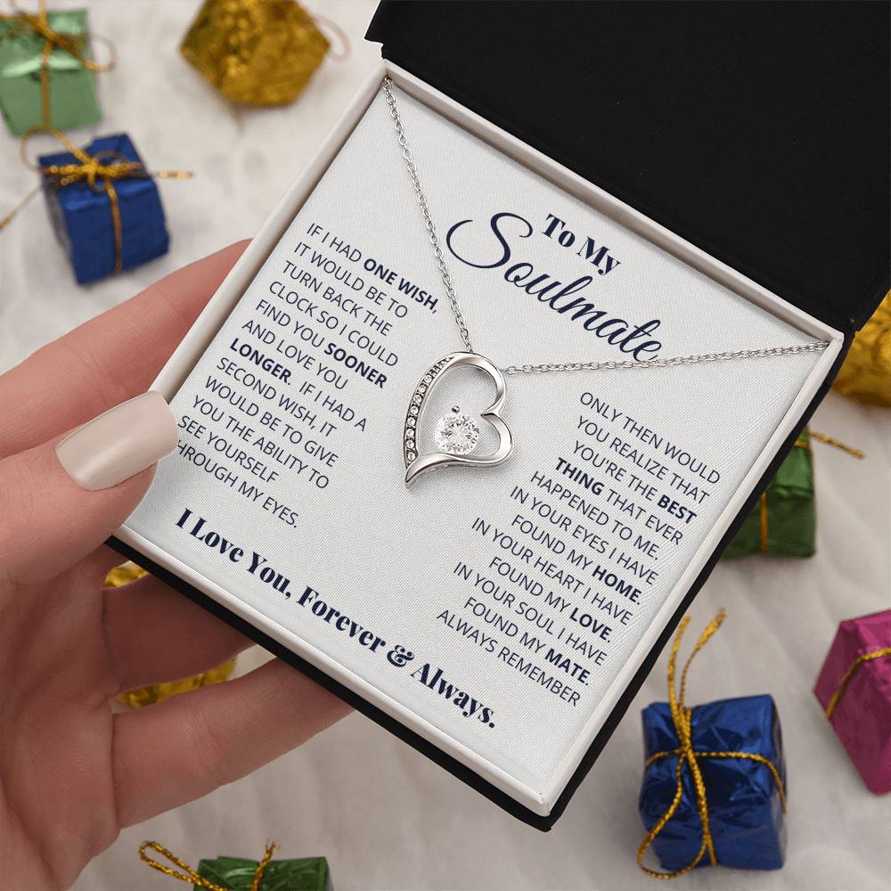 To my Soulmate love knot necklace