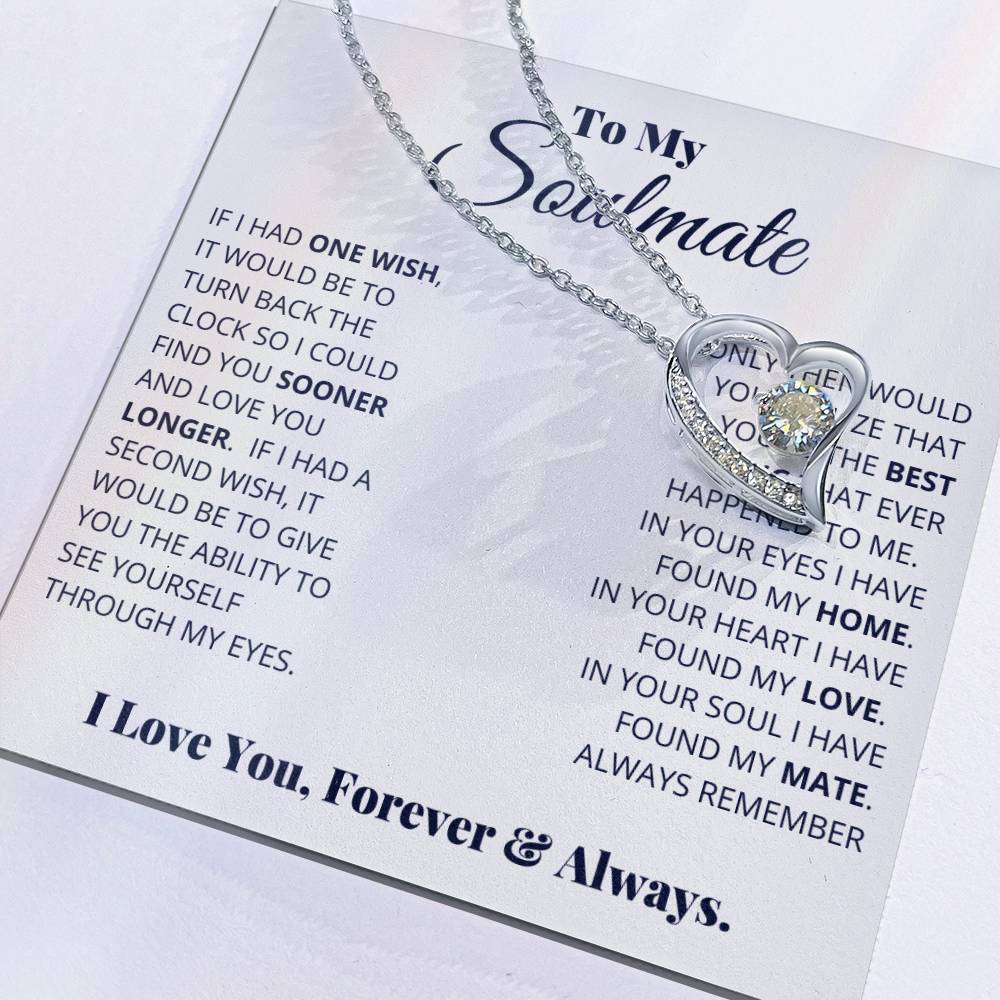 To my Soulmate love knot necklace