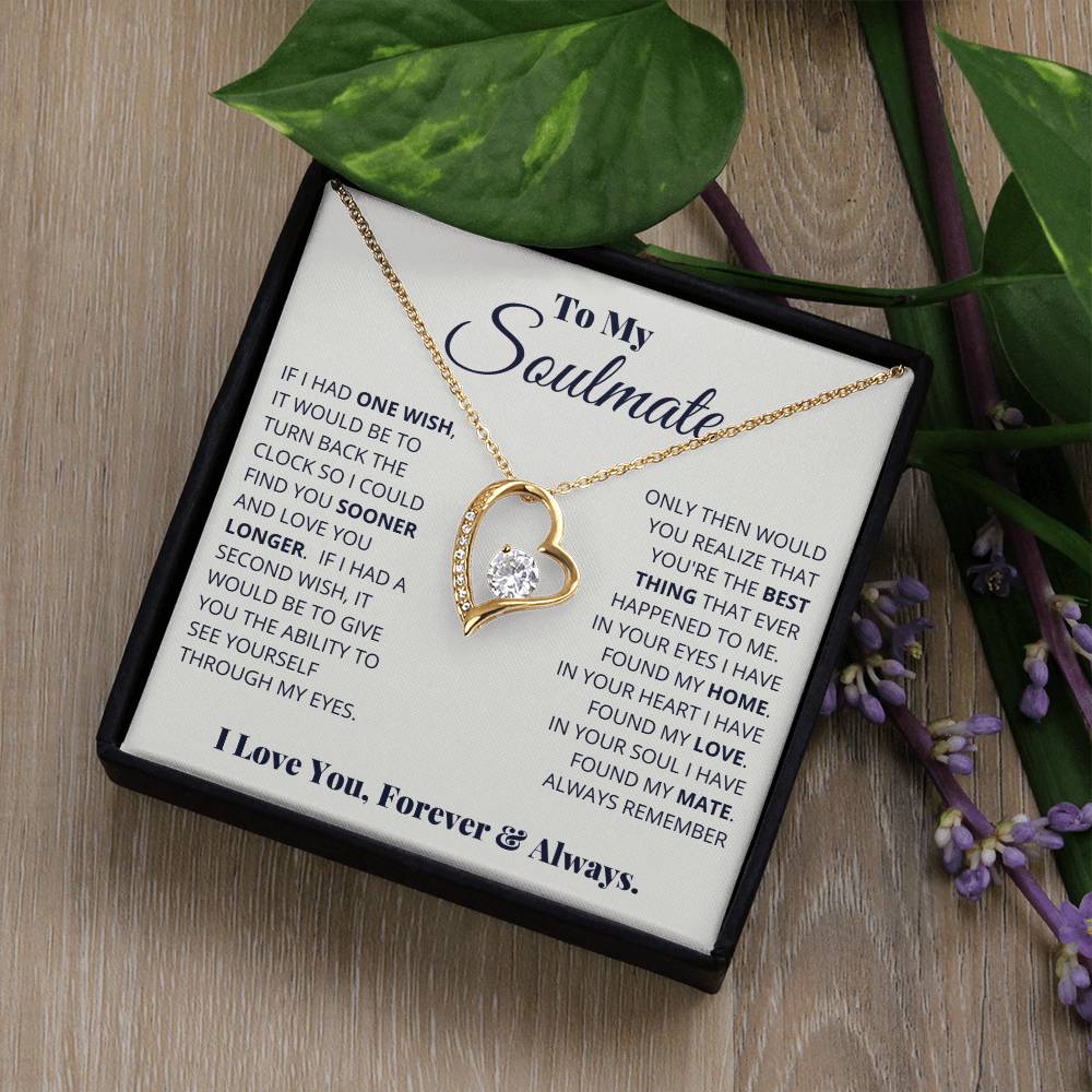 To my Soulmate love knot necklace