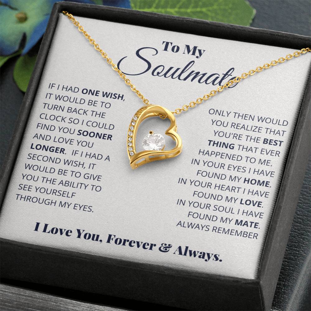To my Soulmate love knot necklace