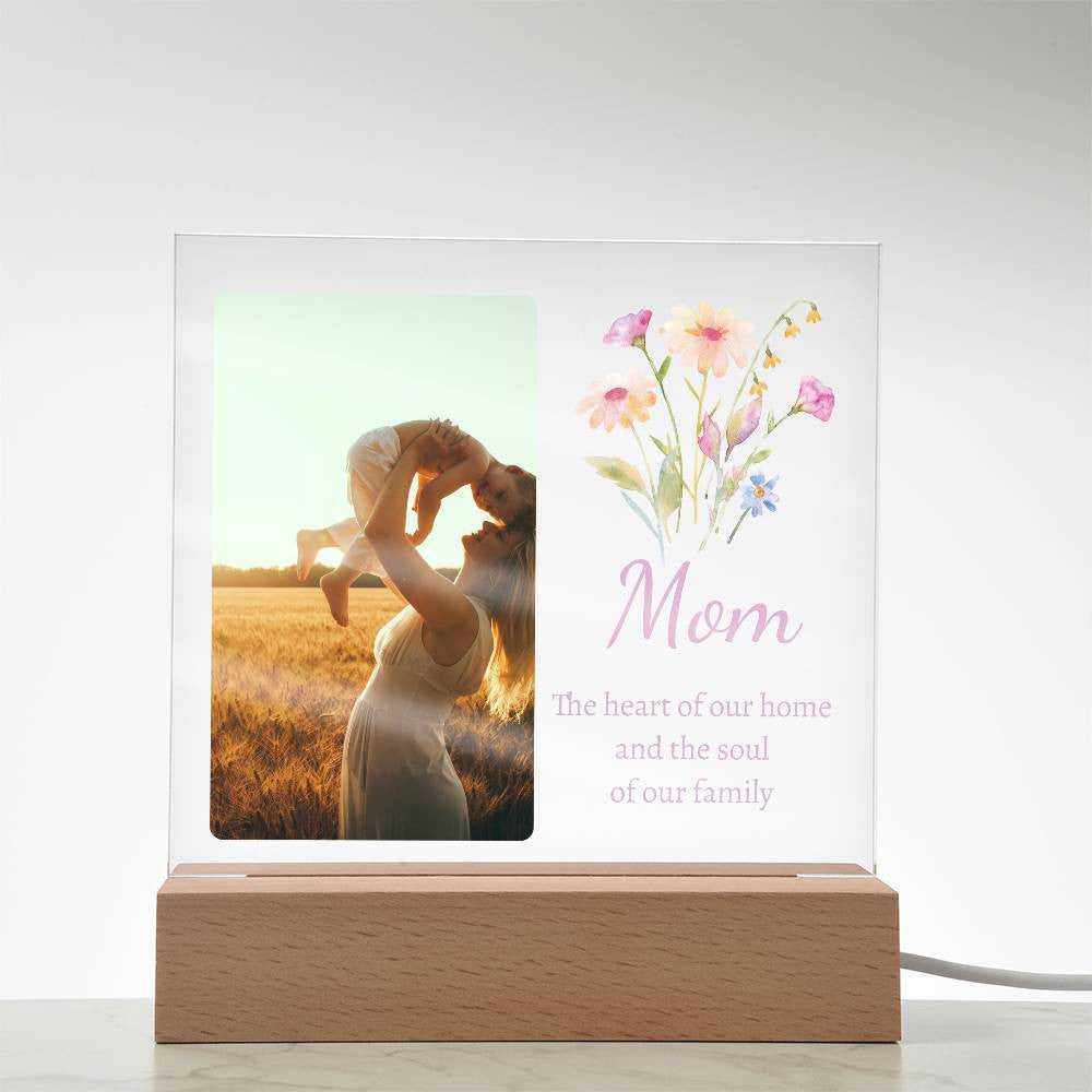 Mom the heart of our family plaque