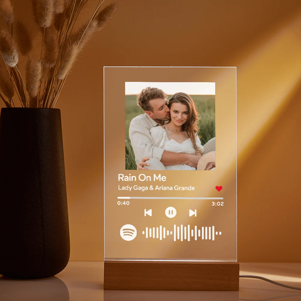 Custom Photo Music Plaque Night Light