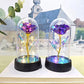 Galaxy Rose Flowers Valentines Day Gift for Girlfriend Eternal Rose LED Light Foil Flower Wedding Decor Christmas Gifts
