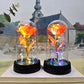 Galaxy Rose Flowers Valentines Day Gift for Girlfriend Eternal Rose LED Light Foil Flower Wedding Decor Christmas Gifts