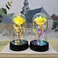 Galaxy Rose Flowers Valentines Day Gift for Girlfriend Eternal Rose LED Light Foil Flower Wedding Decor Christmas Gifts