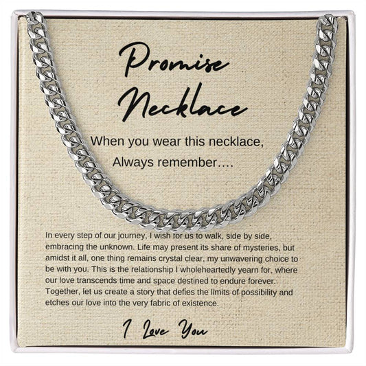 Promise necklace | Cuban Link Chain