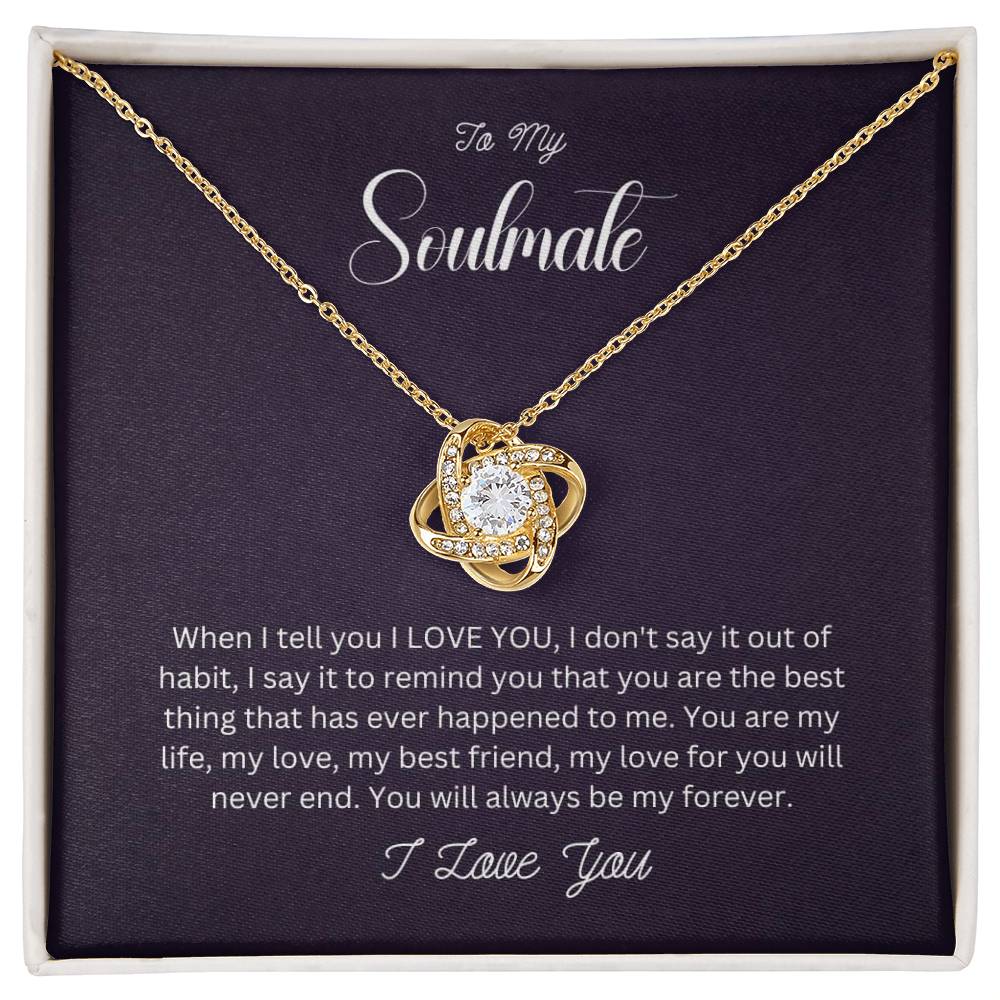 To my Soulmate | Love knot necklace