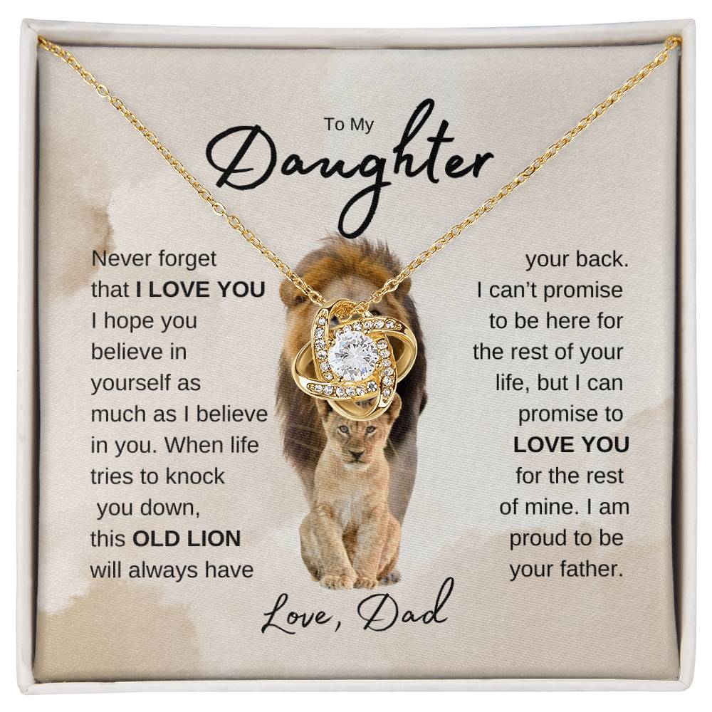 Daughter - Proud of you - Love Knot Necklace