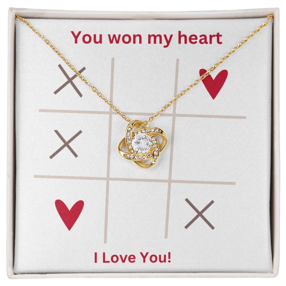 You won my heart | Love knot necklace