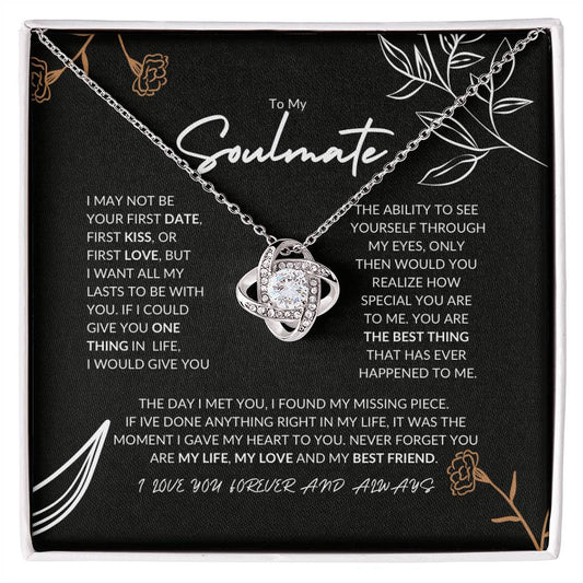 To my Soulmate | love knot necklace