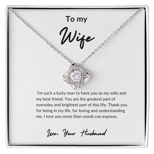 To my wife | love knot necklace