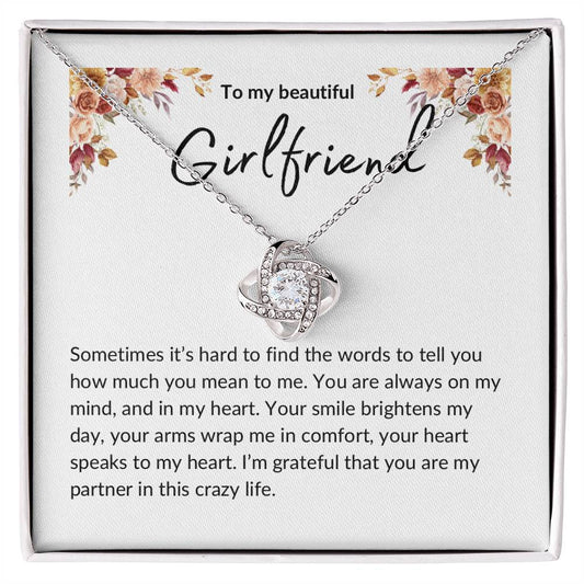 To my beautiful girlfriend | Love knot necklace