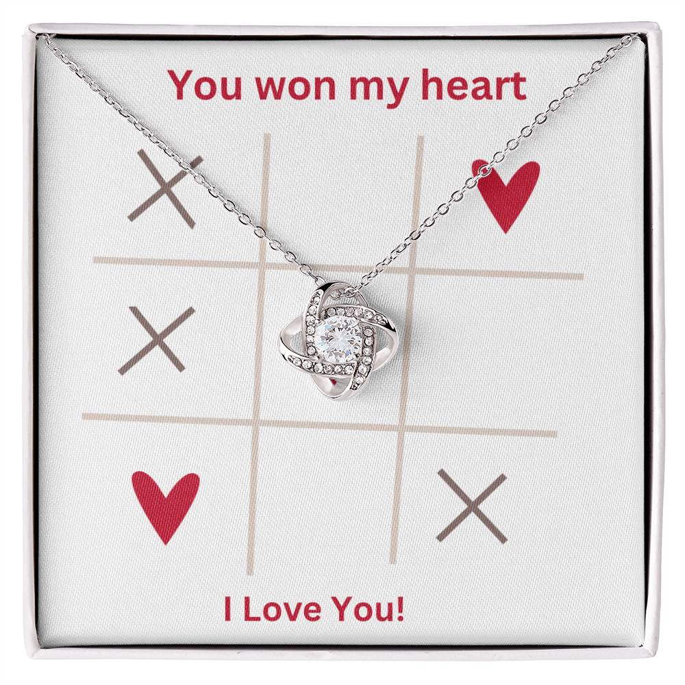 You won my heart | Love knot necklace