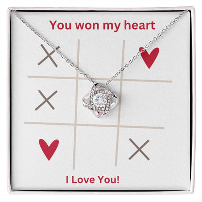 You won my heart | Love knot necklace