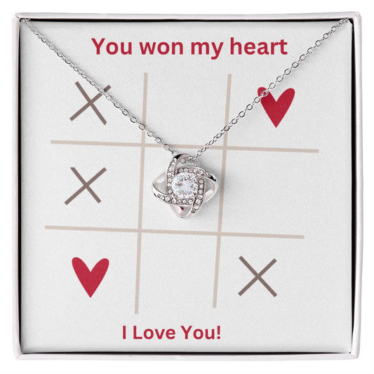 You won my heart | Love knot necklace