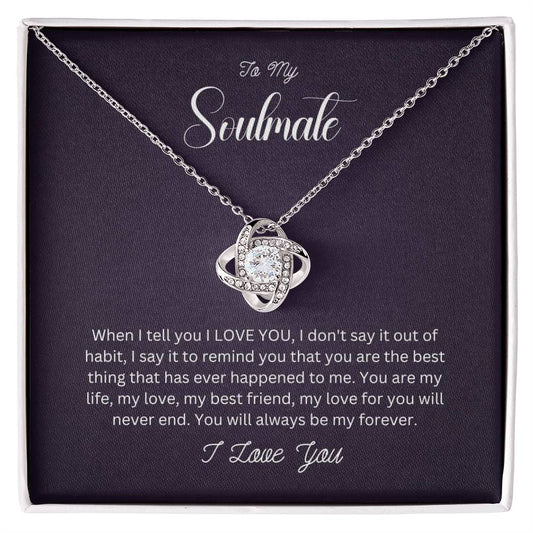 To my Soulmate | Love knot necklace