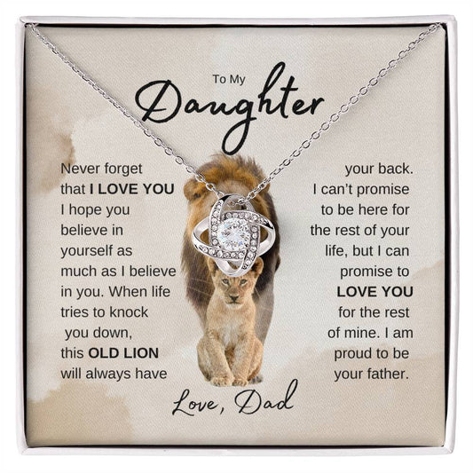 Daughter - Proud of you - Love Knot Necklace