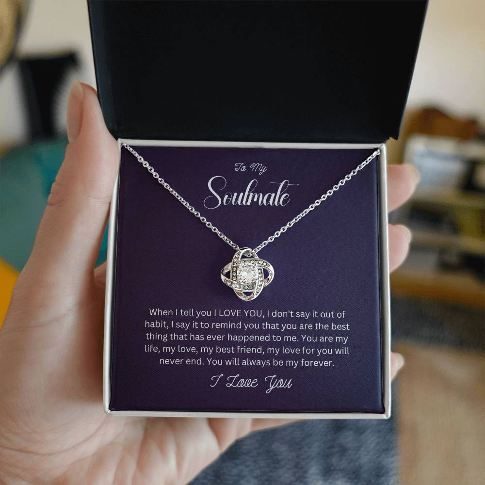 To my Soulmate | Love knot necklace