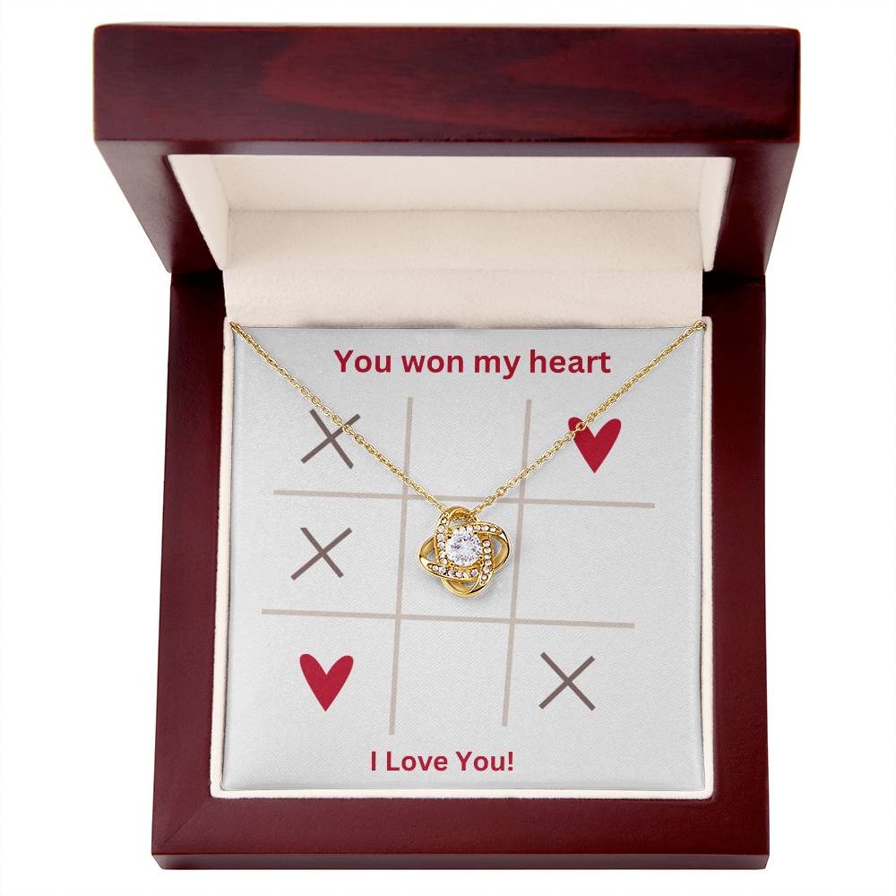 You won my heart | Love knot necklace