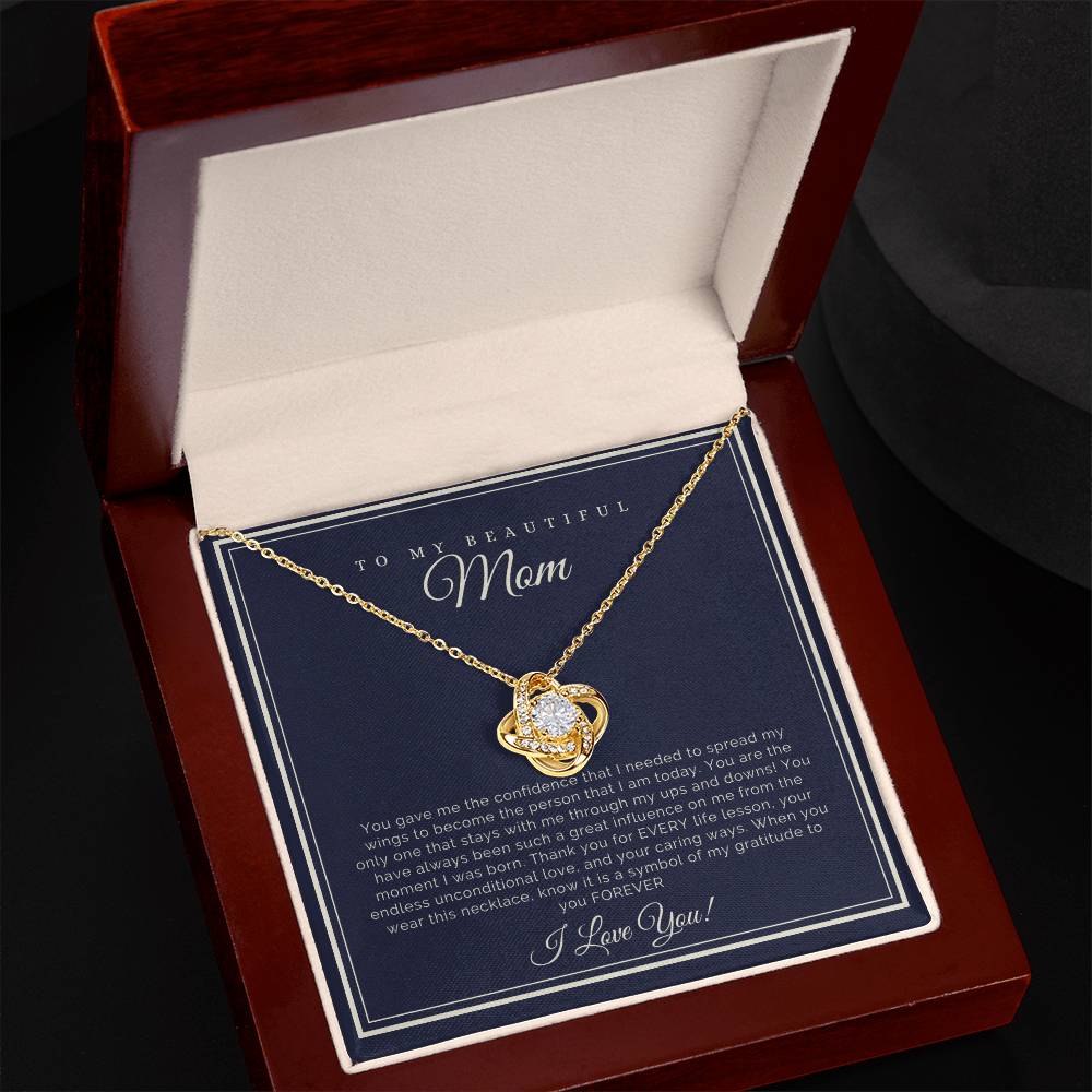 To my Beautiful Mom | Love knot necklace