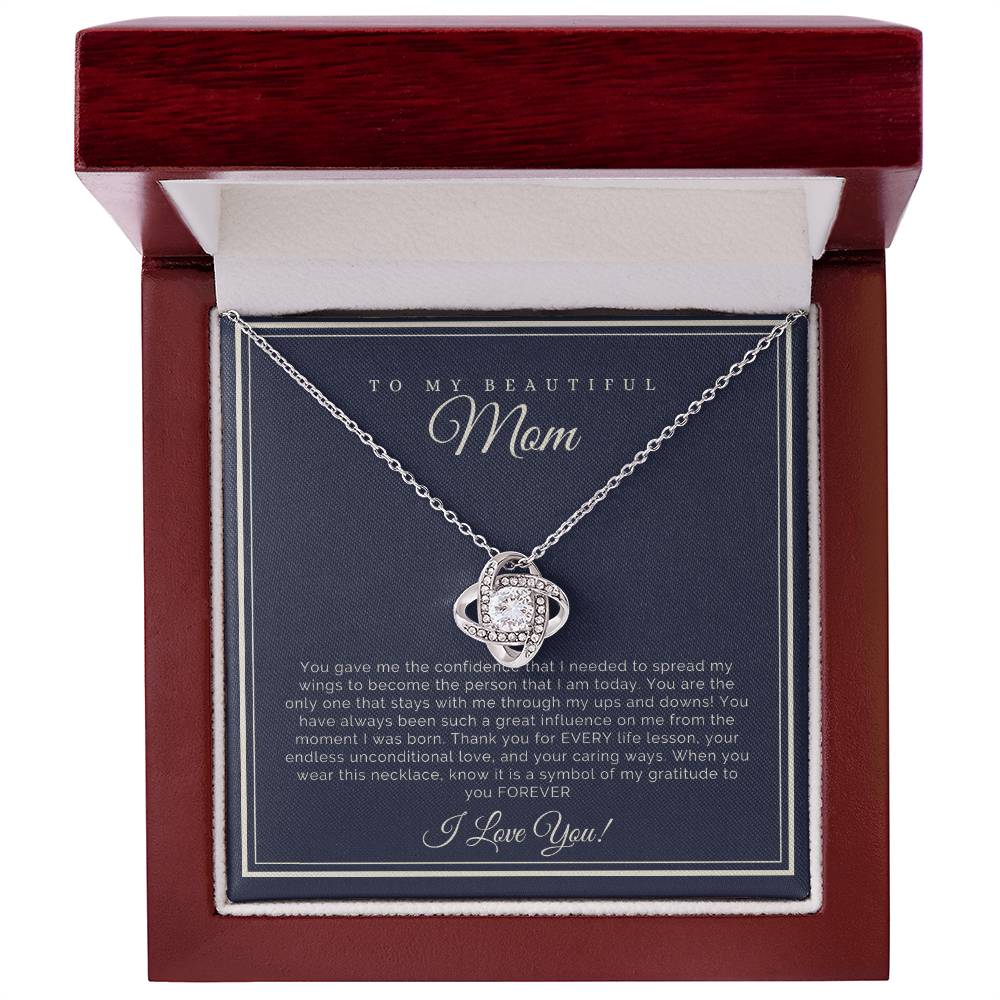 To my Beautiful Mom | Love knot necklace