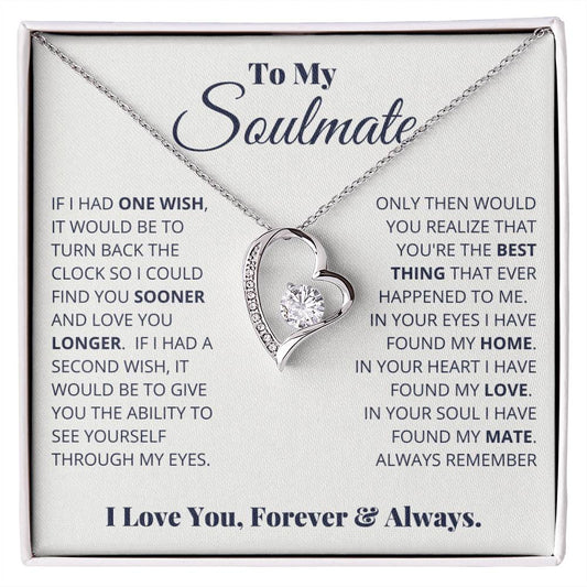 To my Soulmate love knot necklace